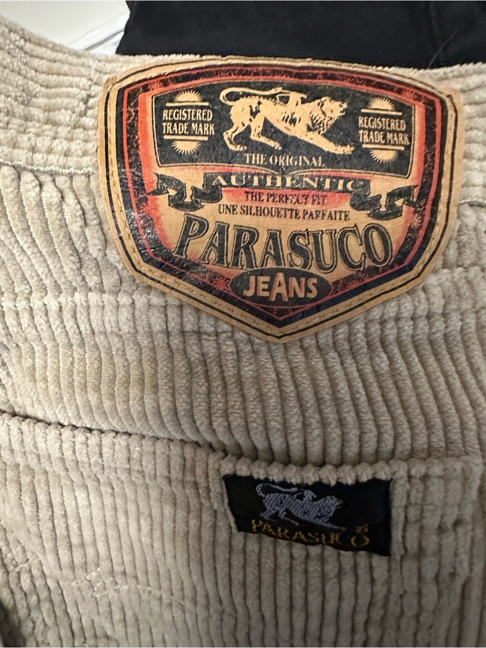 Women's Beige Corduroy Pants - Comfort Fit - Picture 2 of 6